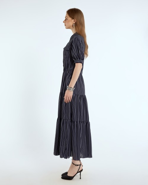 SIXDO Chiffon Flared Dress for Women
